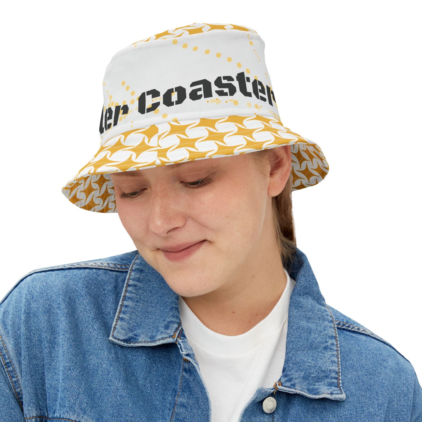 Fun Yellow RCR Bucket Hat for Theme Park Adventures