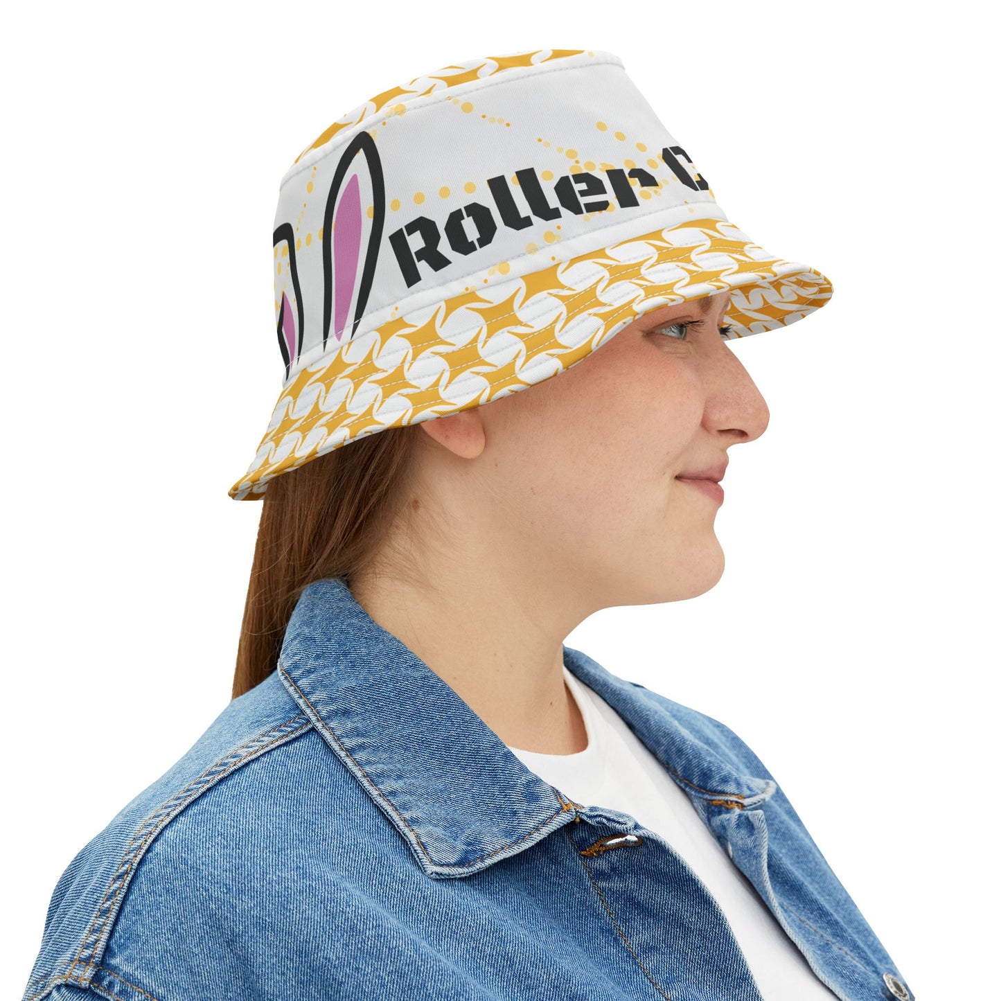 Fun Yellow RCR Bucket Hat for Theme Park Adventures